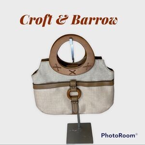 Croft & Barrow Straw Wooden bag